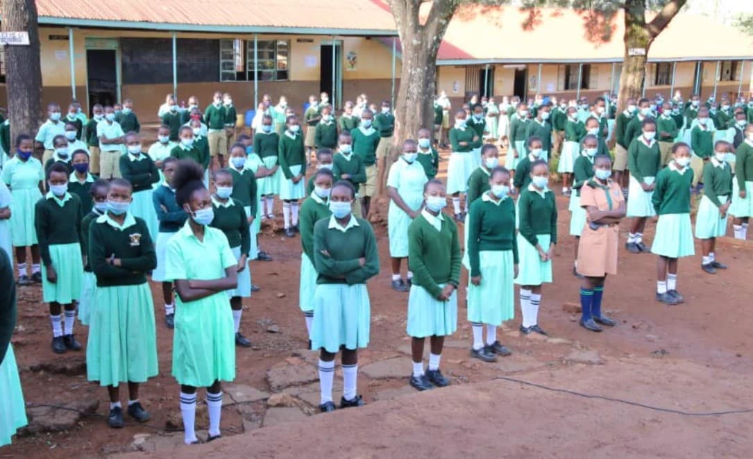Learners at Kakamega Primary School